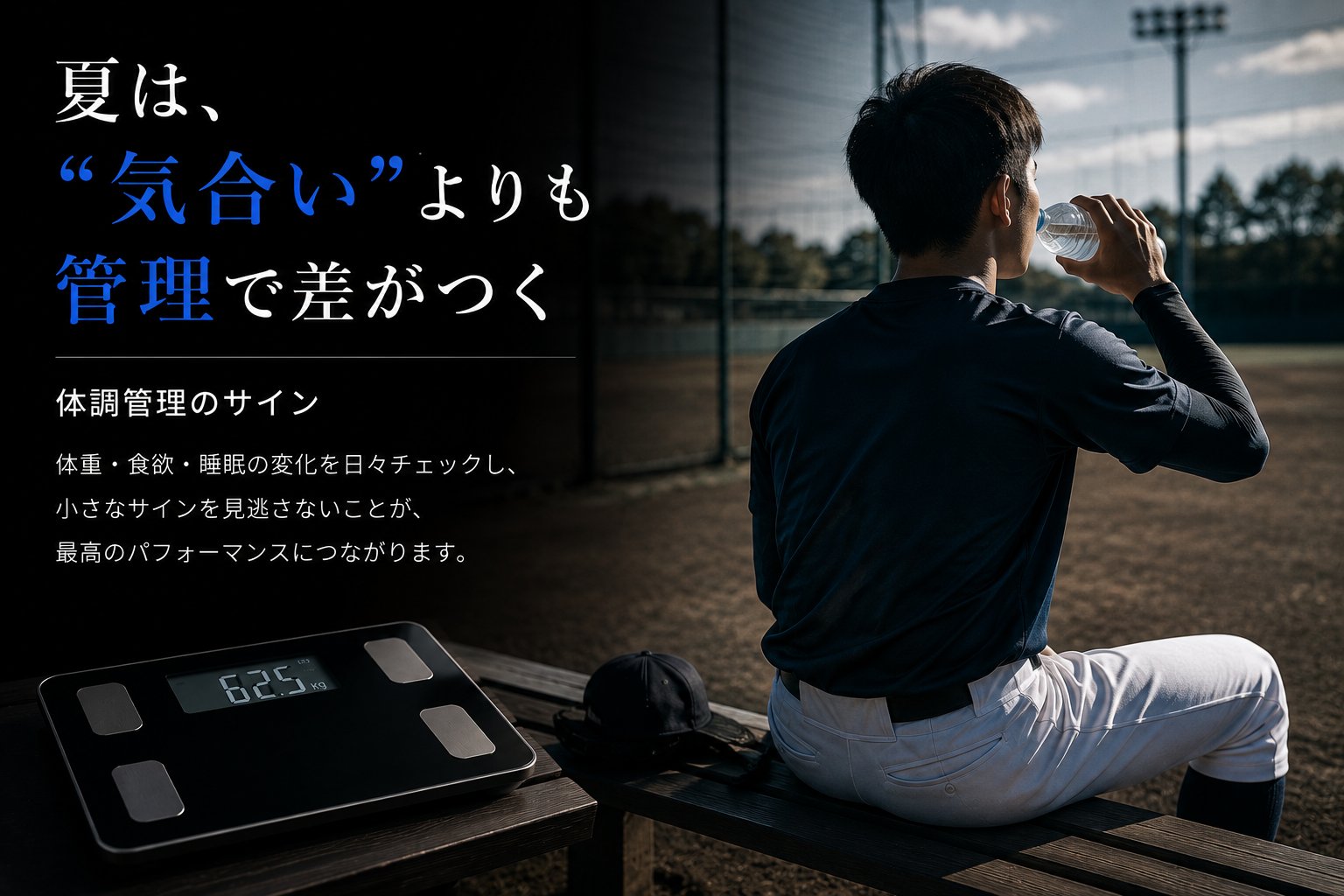 夏場のコンディション管理について